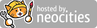 the Neocities logo. It's a doodle of an orange cat wearing a construction cap; the character is holding a wrench on its right paw and a paint brush on its left.
